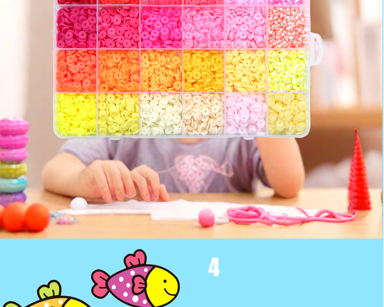 软陶片串珠单色6mm  粘土切片珠首饰珠宝制作DIY手链项链饰品套盒详情9