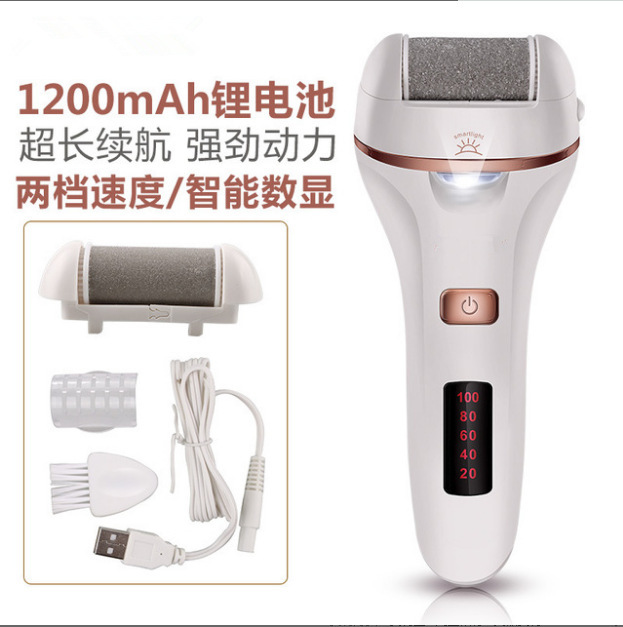 Electric foot scrubs, dead skin removal automatic pedicure device, rechargeable callus removal device set, electric foot scrubs pic 9