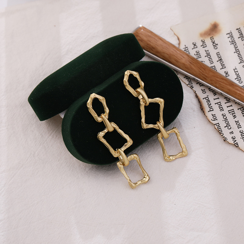 925银针复古耳环几何金属耳钉小众气质高级感爆款百搭耳饰批发详情28