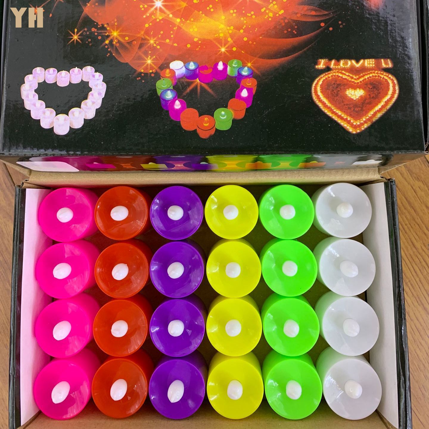 LED light round heart-shaped electronic candle creative birthday proposal decoration magic tool scene decoration confession prop Romantic candle supplies pic 2