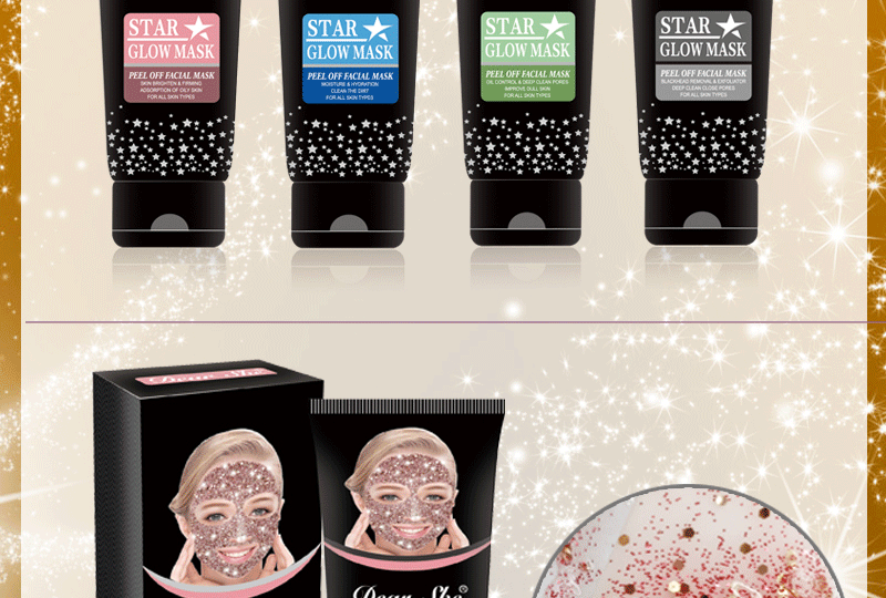Dear She Pink Starry Sky Peel-off Blackhead Mask Dead Skin Moisturizing and Hydrating Peel-off Mask pic 9