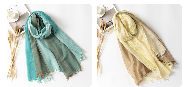 秋冬简约纯棉围巾男士棉麻高级感文艺ing风沙漠披肩跨境批发详情16