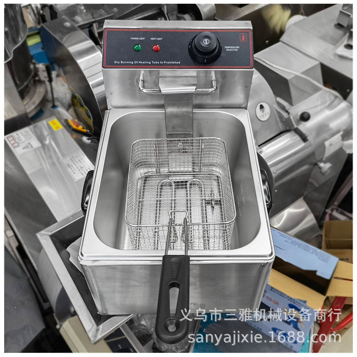 High-quality 6L commercial single-cylinder electric deep fryer for foreign trade, stainless steel small electric deep fryer, fried chicken stove available in multiple models such as double-cylinder pic 7