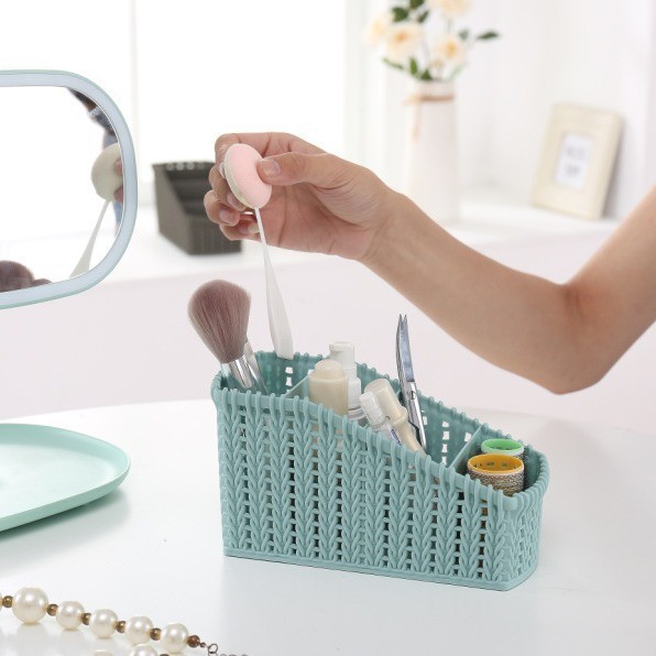 Storage rack, living room home storage, desktop storage basket, storage rack, pen holder, plastic household items pic 1