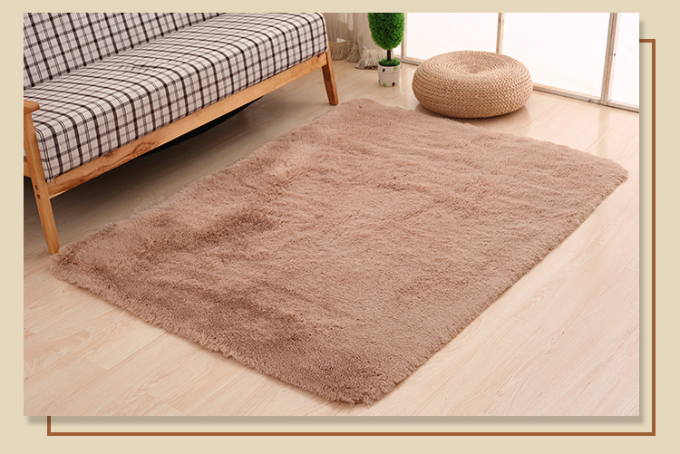 简约现代长毛客厅地毯 丝毛地毯4.5cm卧室床边榻榻米地毯详情17
