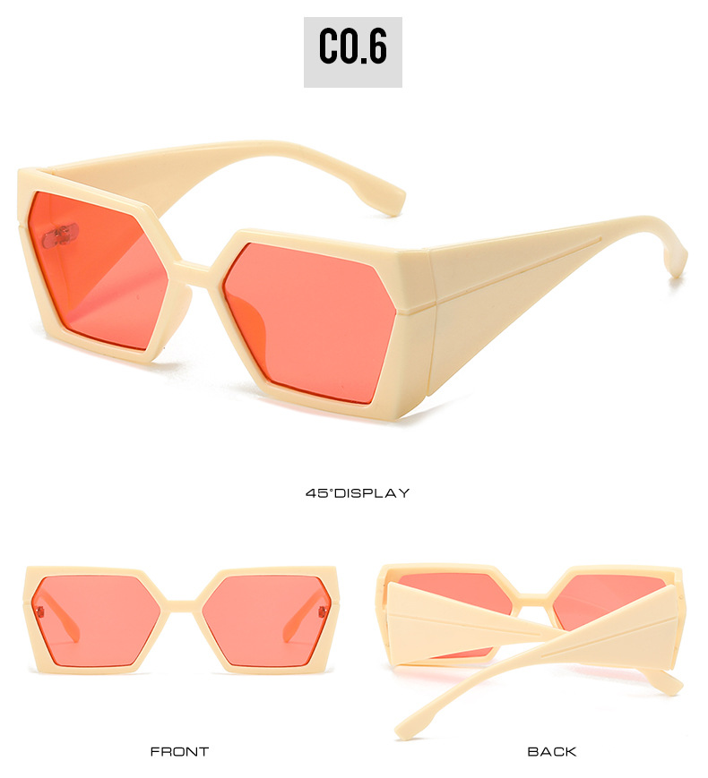 2024 Cross-border new square-framed sunglasses, European and American fashion and individuality, Instagram hip-hop rectangular fashion sunglasses for women pic 12