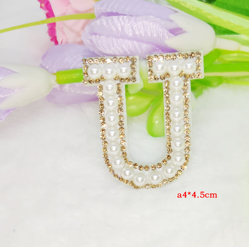 Cross-border hot diamond English pearl letter fabric pasted clothing accessories with adhesive backing 5mm pearl decoration factory DIY nail pearl wholesale pic 52