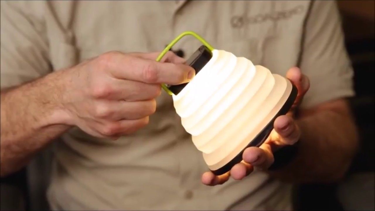 Outdoor portable USB charging foldable LED camping lamp, solar camping lamp, retractable hanging silicone tent lamp pic 2