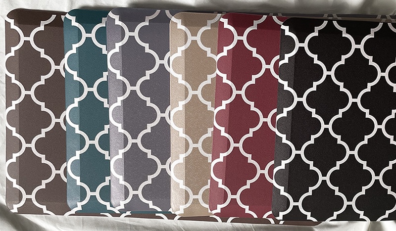 亚马逊跨境PVC厨房地垫彩色斜边发泡抗疲劳防水防滑防摔垫子批发详情17