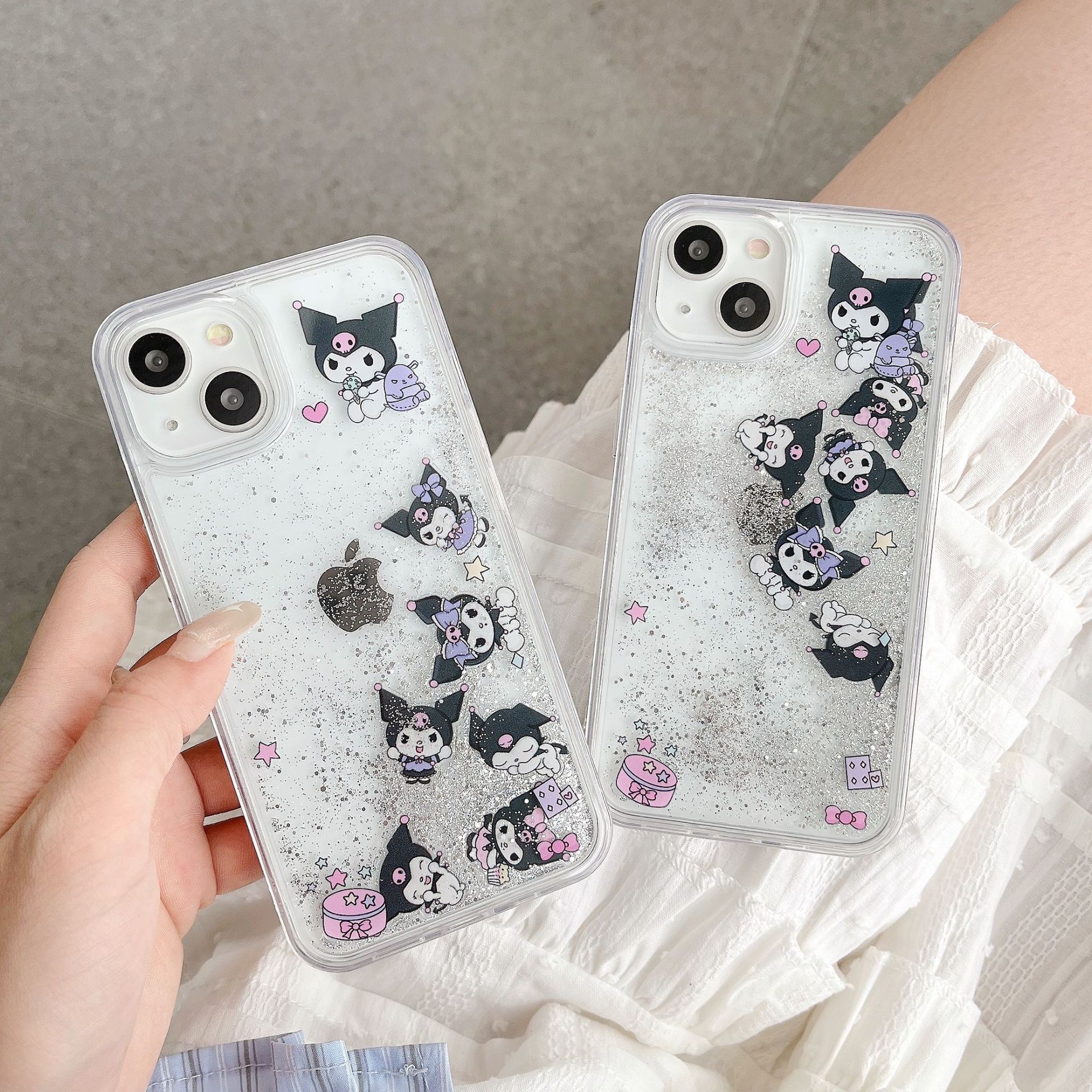 The popular cartoon is cute and fun, suitable for iPhone14pro max and iPhone 15. The phone case is 13/12 transparent with flowing sand pic 40