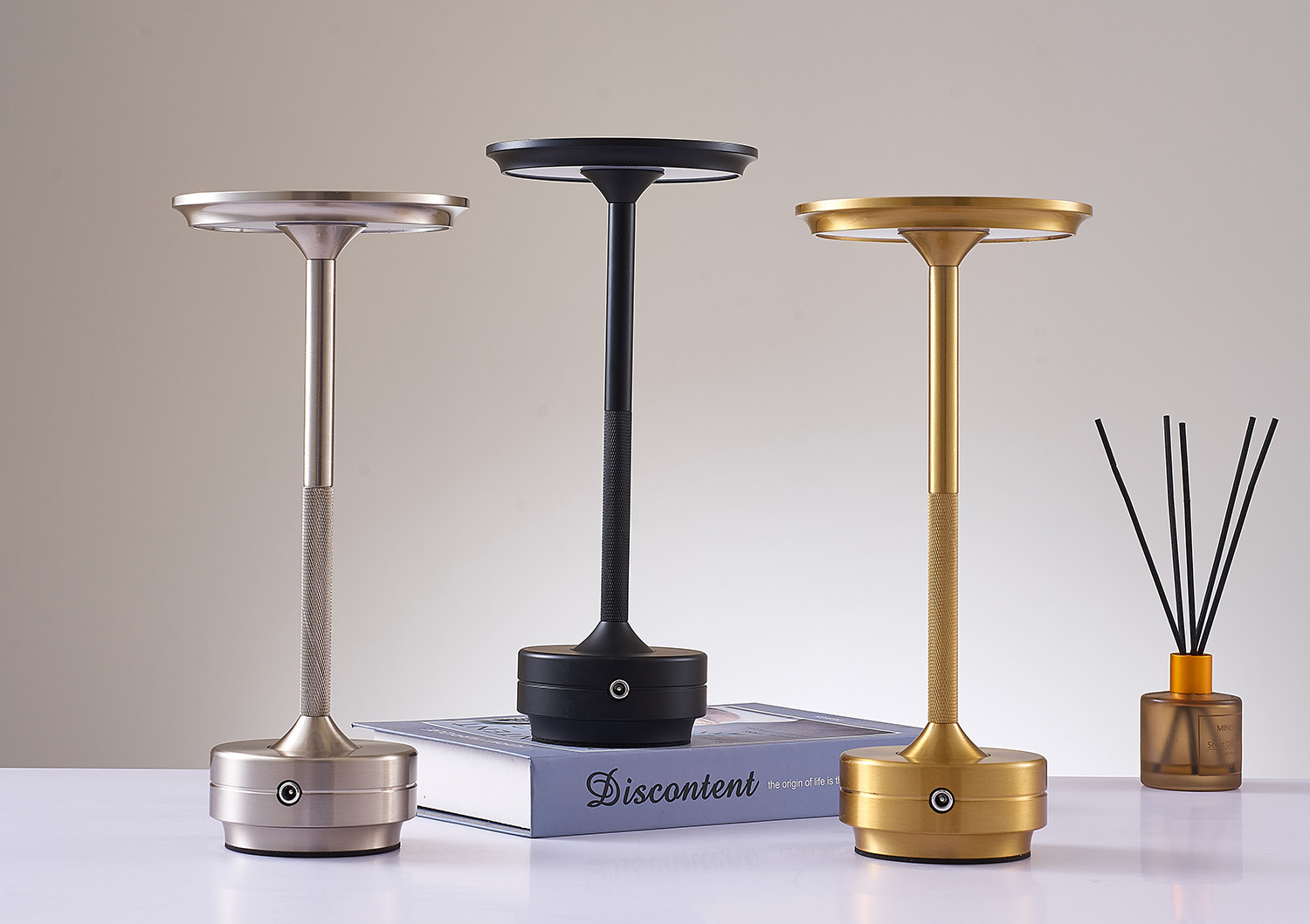 All-aluminum I-shaped retro and simple coffee restaurant table lamps, bar table lamps, bedside ambient lights, outdoor night lights pic 13