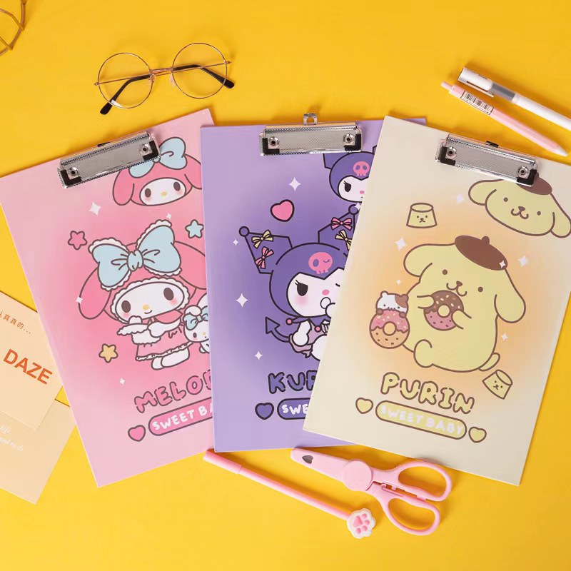 可爱简约玉桂狗美乐蒂板夹卡通学生A4资料试卷夹板文件写字大垫板详情5