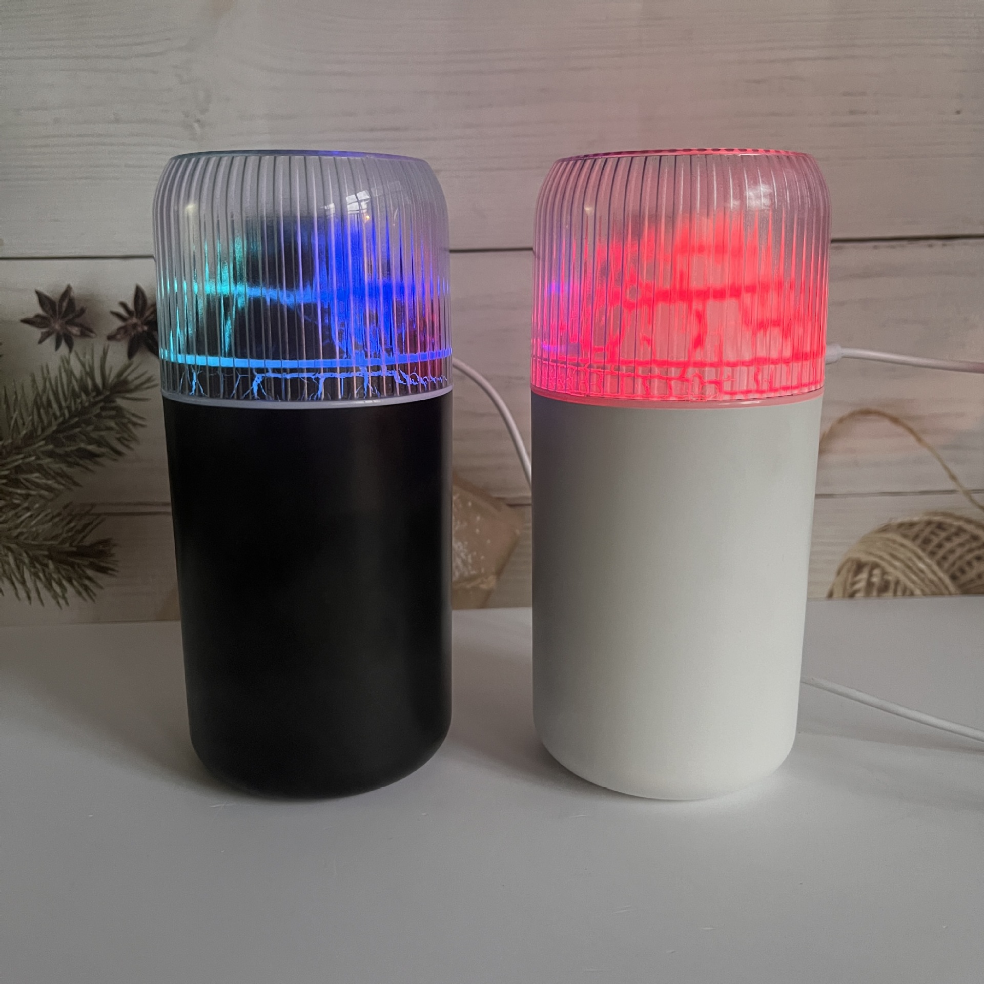 跨境新款仿真火焰加湿器创意七彩氛围灯大雾量补水车载雾化加湿器详情1