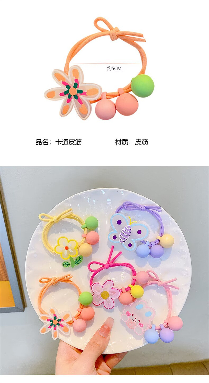 Korean-style hair ties, heart-shaped hair ties, student cartoon headwear, hair tie rubber bands, hair accessories, one-yuan and two-yuan hair bands, accessories pic 1