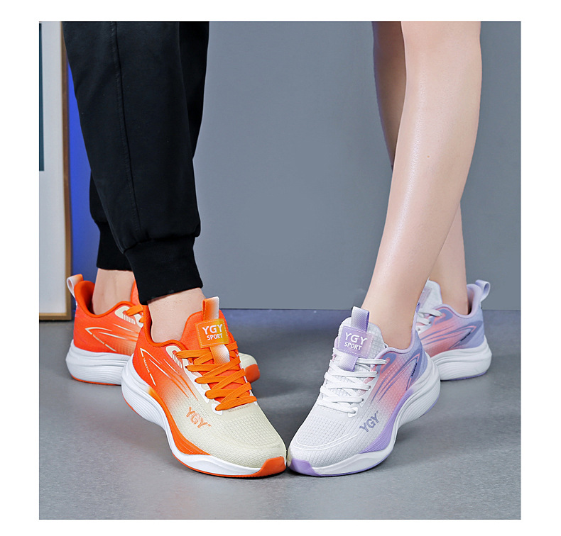 新款男女飞织网面鞋透气轻便跑步防滑运动鞋软底广场舞鞋健身鞋详情35