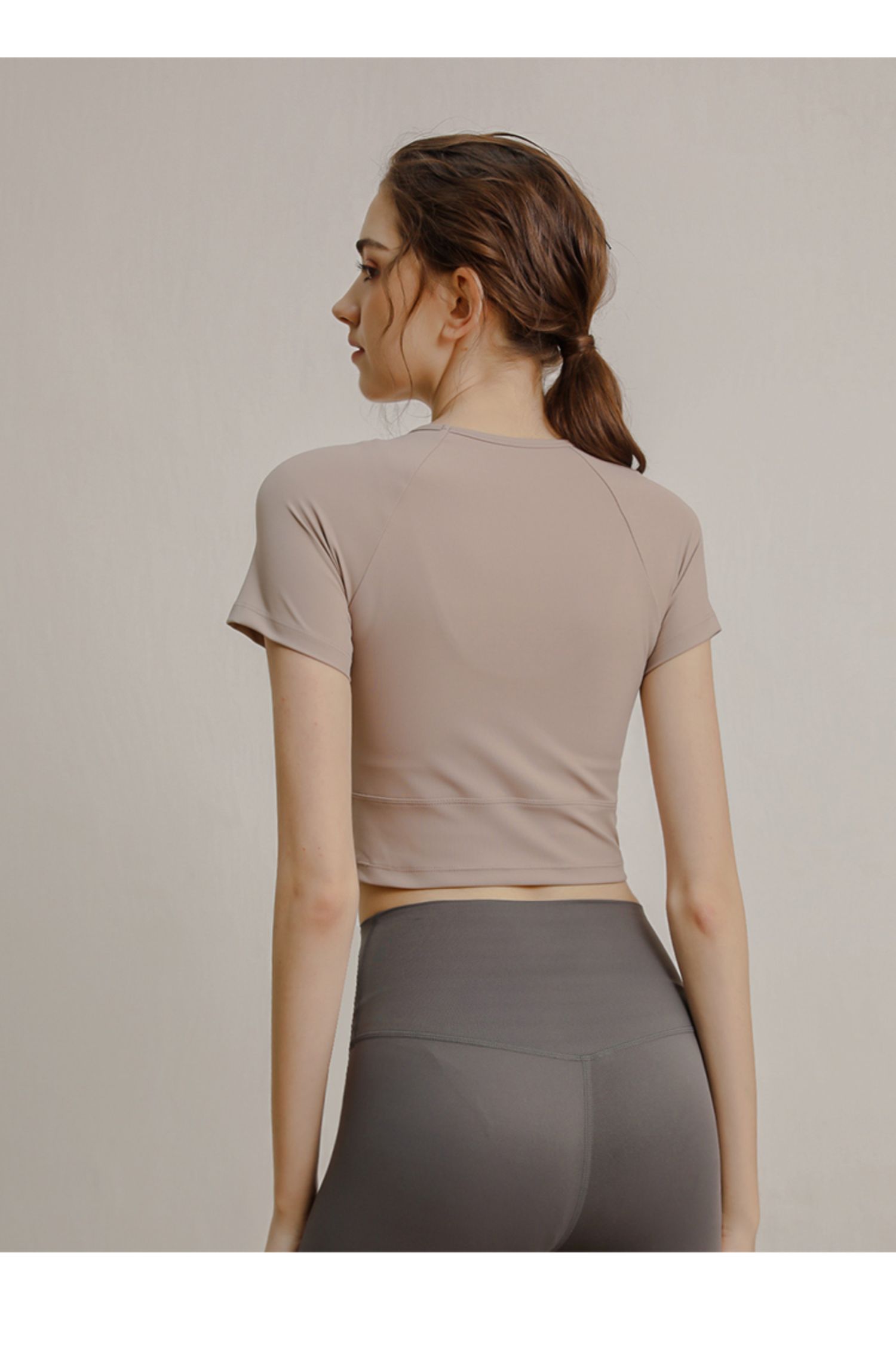 2024新款运动女短袖T恤速干透气健身服跑步紧身瑜伽服夏季健身衣详情16