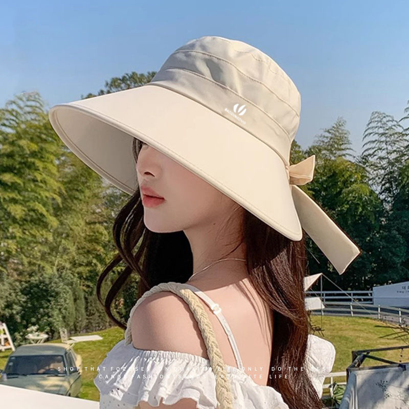 帽子遮阳帽女防晒防紫外线显脸小渔夫帽2025新款户外大帽檐太阳帽详情7