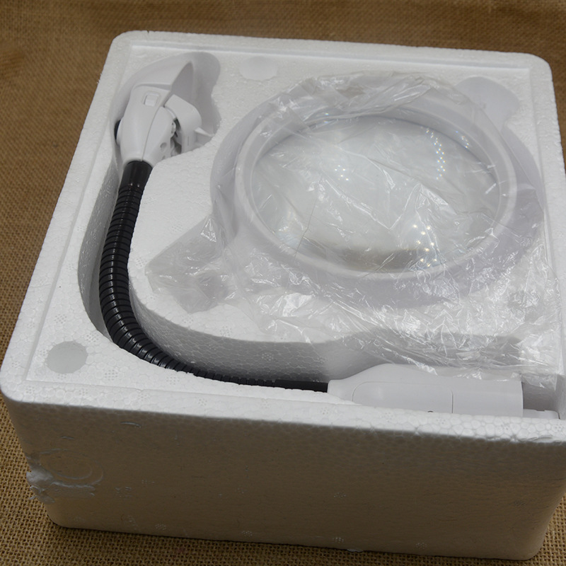New desktop 6LED lamp lens interchangeable desktop 138mm large visual reading maintenance 8x magnifying glass 7765 pic 4