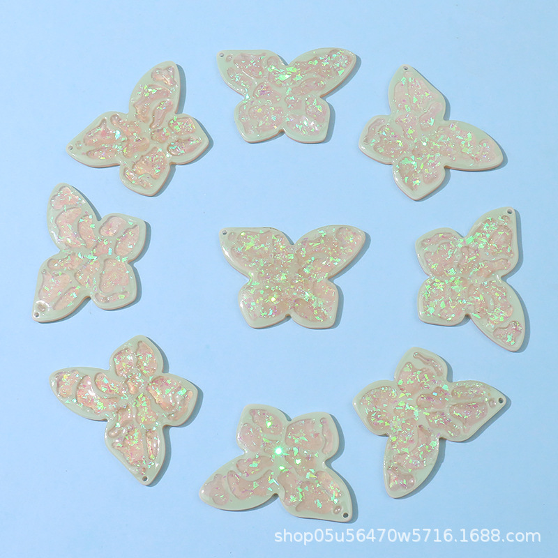 DIY acrylic epoxy resin colorful butterfly piece earrings, pendants, handcrafted materials, bulk goods and accessories wholesale pic 5
