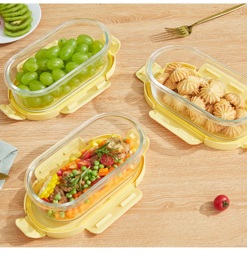 The Bailuo Kexino food storage container has a food-grade lid made of high borosilicate glass and can be heated in a microwave oven for easy carrying pic 10