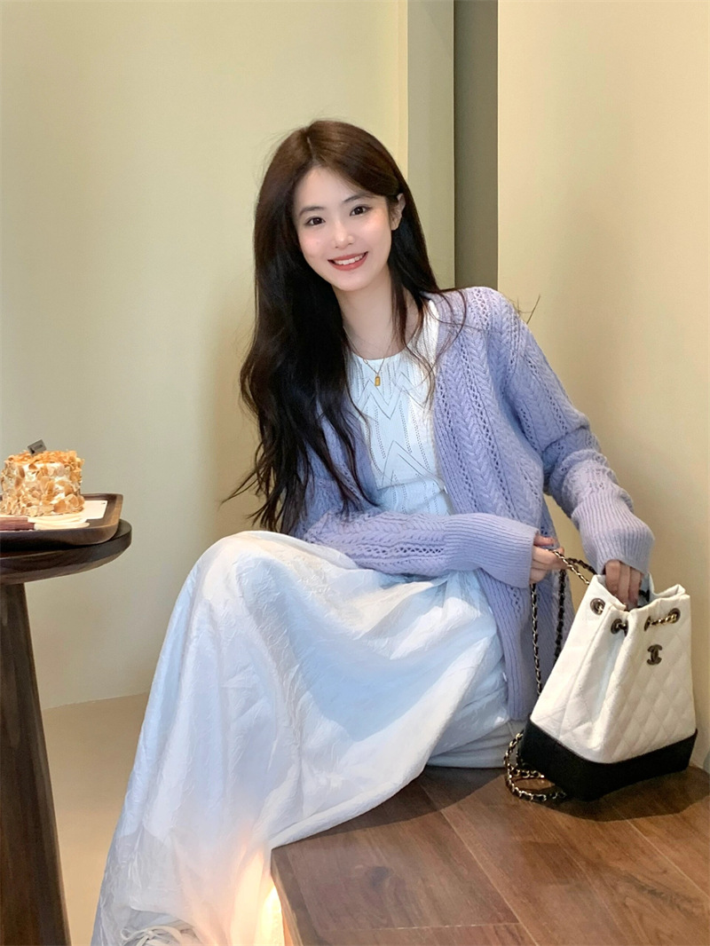 【 Ruida 】 Early Spring 2024 Spring New high-end white dress, cut-out dress, French-style long dress pic 10