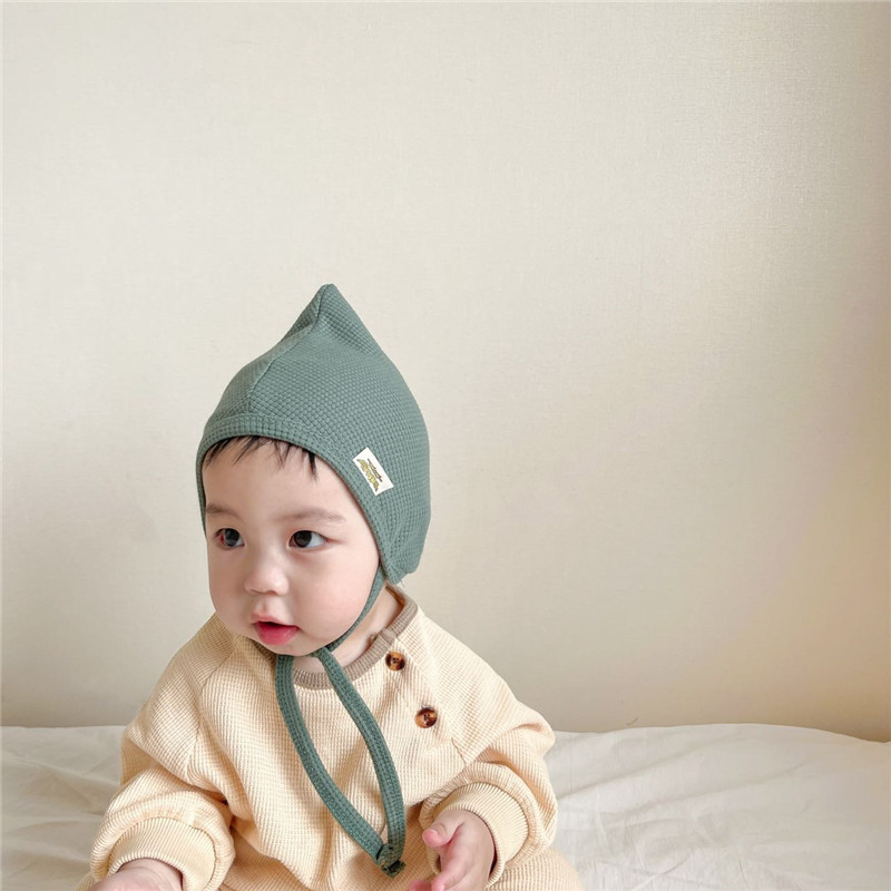 6 meses hombres y mujeres bebé orejeras gorra 3 bebé bebé bebé algodón caliente pneu gorra primavera otoño fino halógeno sombrero pic 3