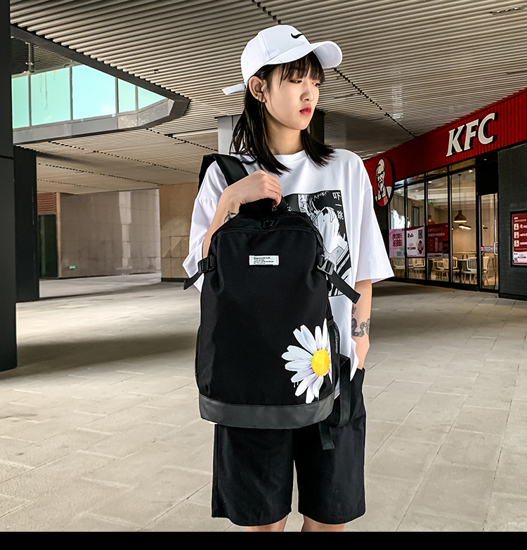 2021 Korean version fashionable couple style cartoon print cool backpack, large-capacity trendy schoolbag for junior and senior high school students pic 35