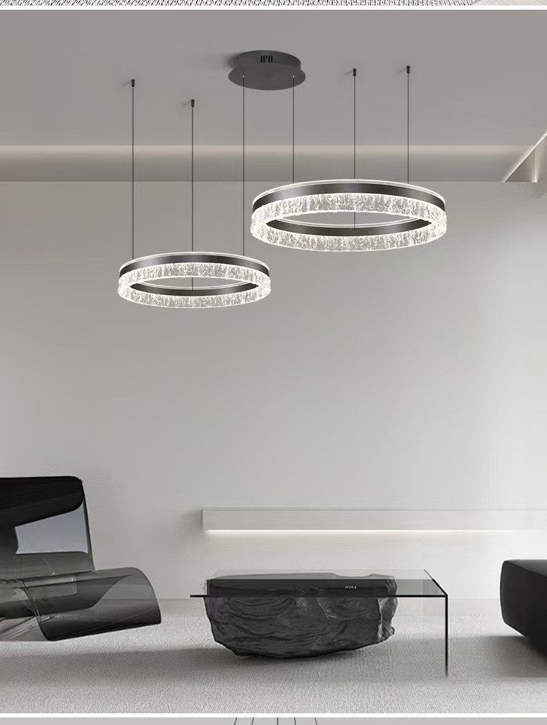 Light luxury chandelier living room lamp, modern and simple dining room lamp, grand 2024 new high-end circular main hall lamp pic 15