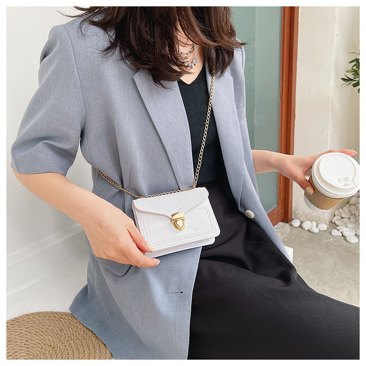 2021夏季新款PVC果冻包mini时尚花边小方包化妆包单肩斜挎ins女包详情10