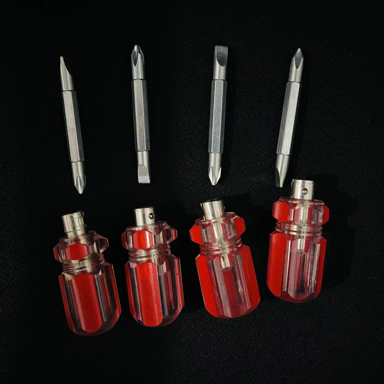 Dual-purpose short screwdriver, flat-head cross-head screwdriver, radish head repair screwdriver, mini screwdriver pic 5