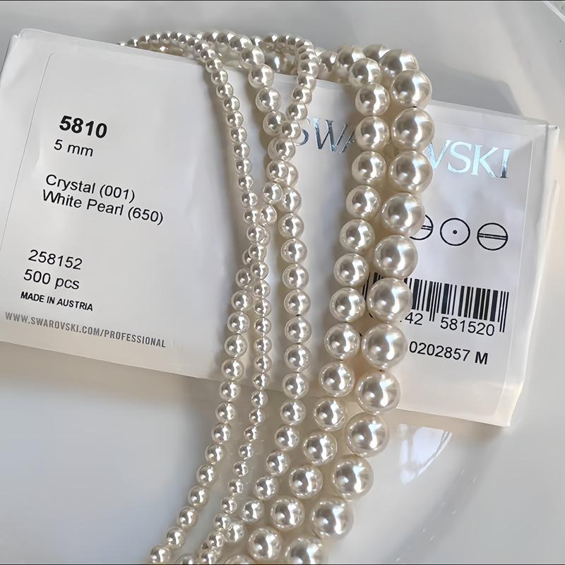 施家仿澳白珍珠项链女轻奢小众高级感春夏气质叠戴锁骨颈链2024详情8