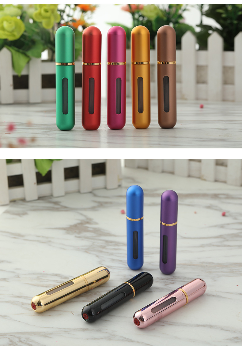 In stock, the round-tipped perfume is bottled in 5ml bottles. The bottom is filled with mini press spray. It is portable and self-pumping for travel pic 9