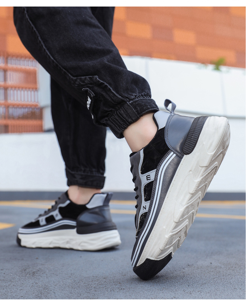 秋冬新款潮流小众厚底阿甘老爹鞋男士增高运动休闲鞋休闲板鞋男款详情17