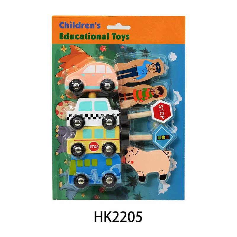 儿童益智科教实木磁性火车 木制交通标志牌马路标识牌仿真汽车详情15
