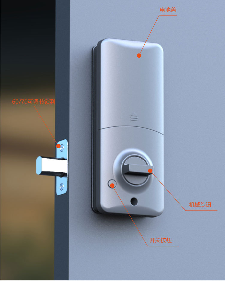 American-style dumb lock, graffiti wifi, smart home, visual cat eye capture lock, remote password, card swiping, fingerprint unlocking, safe and anti-theft, lighter style, random shipment pic 6
