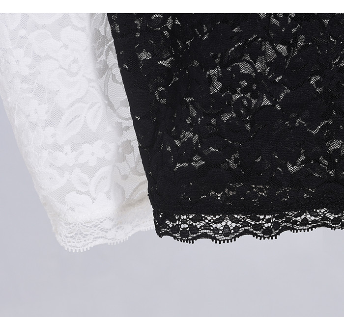 Lace high-neck false collar, versatile for children, stand-up collar base, decorative collar, sleeveless base, lace blouse, short style, sexy and transparent pic 18