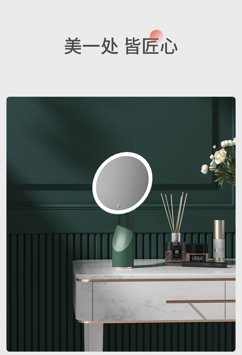 Yiwu factory USB gift dressing mirror with led makeup mirror with light, new desktop folding supplementary light small mirror pic 10