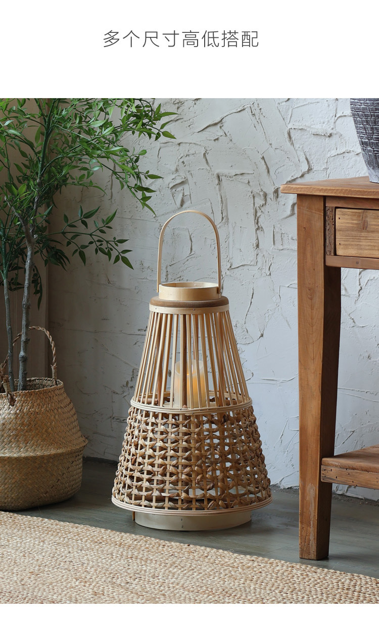 Large quantity discounts are available. Wooden wind lanterns, new Chinese-style candles, candlesticks, high-end lanterns, wabi-sabi style model room pic 15
