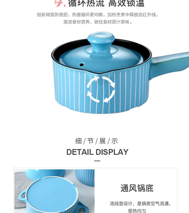 Factory direct sales ceramic clay pot open flame high-temperature resistant ceramic tagine pot home soup 煲仔饭 clay pot soup pot pic 13