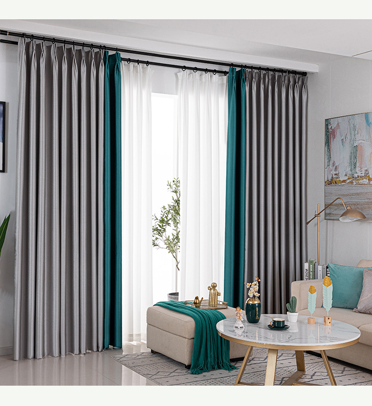 Full-blackout bedroom light-blocking curtains 2022 new style living room home hotel sun protection and heat insulation high-precision curtain fabric pic 31