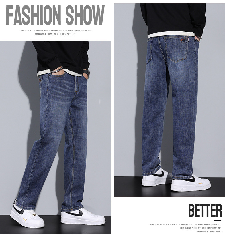 2024春夏季新款牛仔裤男士宽松直筒潮牌休闲百搭潮流薄款长裤子男详情10