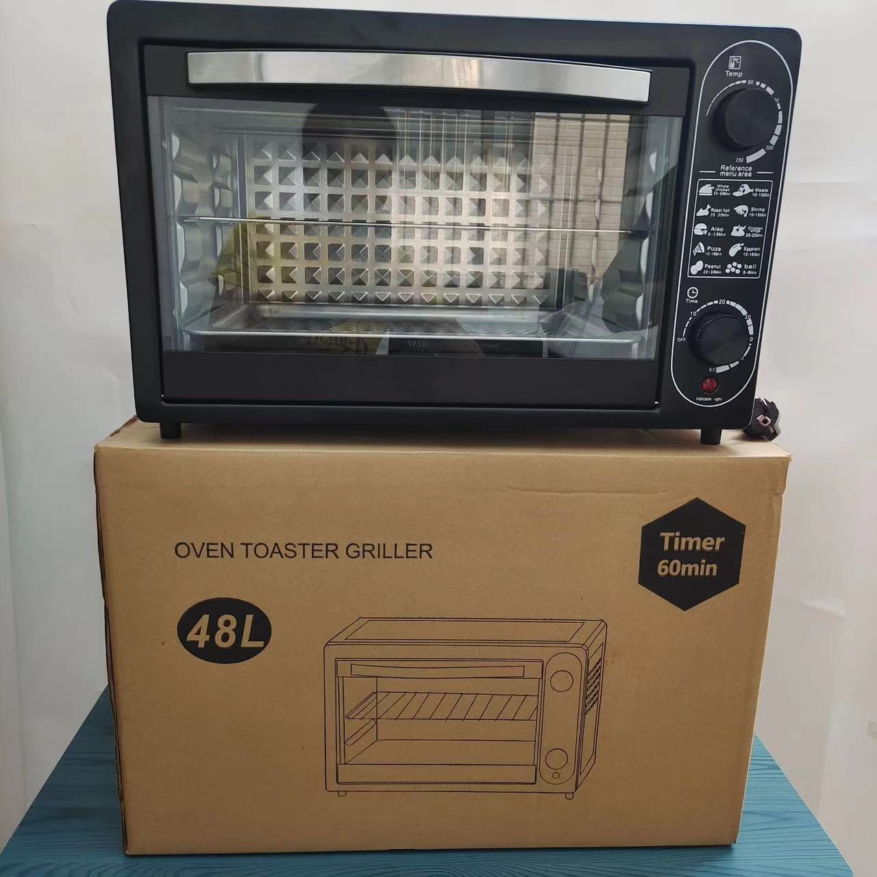 电烤箱48L大容量家用三明治机多功能面包机空气炸烤箱厂家批发详情9