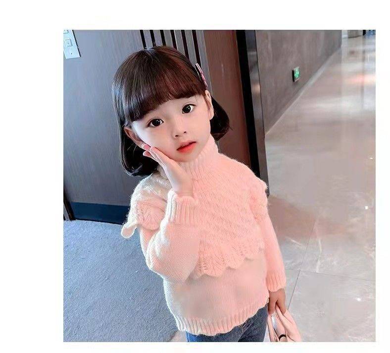 女童秋款针织毛衣女宝宝新款公主风洋气毛衫儿童韩版时尚内搭上衣详情2