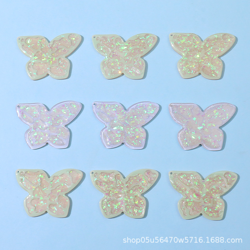 DIY acrylic epoxy resin colorful butterfly piece earrings, pendants, handcrafted materials, bulk goods and accessories wholesale pic 7
