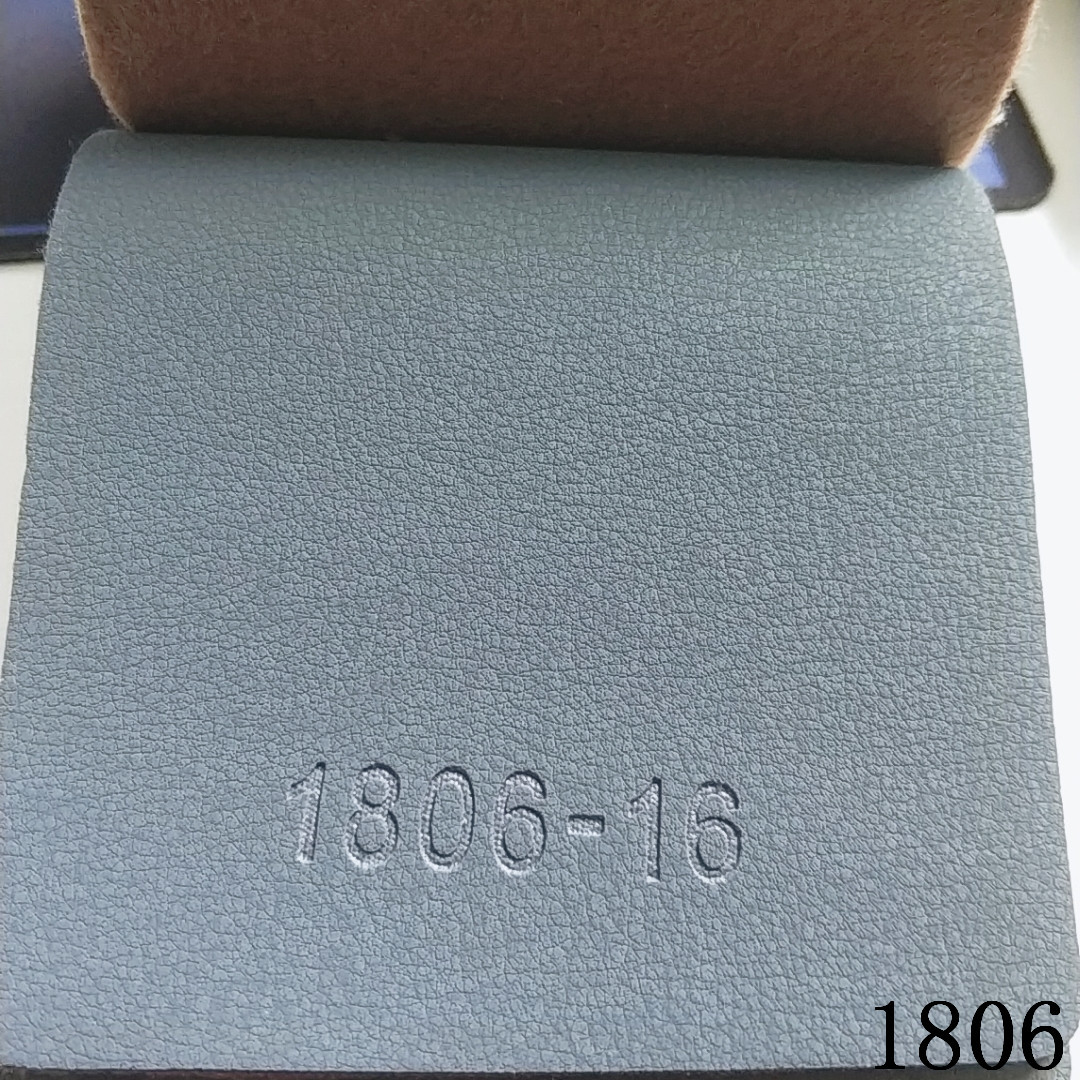 1.5mm solvent-free hydrolysis-resistant semi-PU /PVC artificial leather with a velvet base for car seats and office sofas pic 10