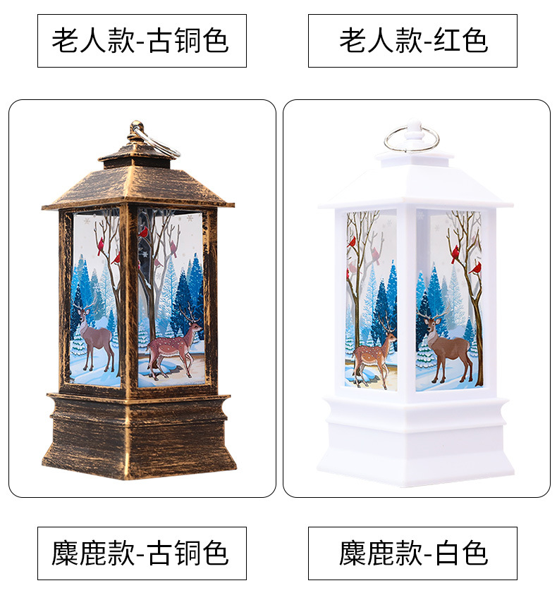 Ramadan Christmas lantern, antique kerosene flame, plastic brocade decoration, electronic candle stand, imported cross-border wholesale, street stall, Douyin bestseller, wedding guide, LED horse lantern, soft decoration props, fireplace RK9166 pic 8
