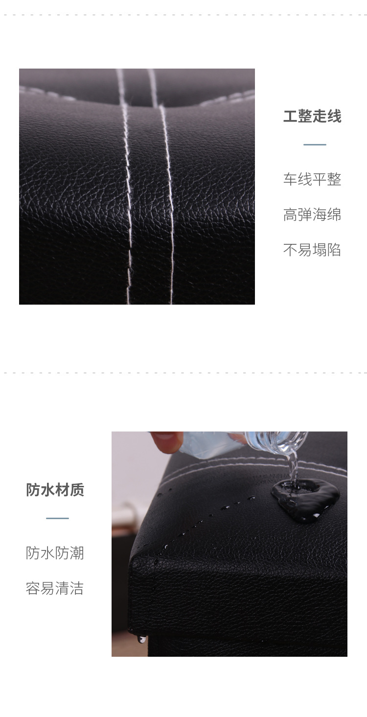 皮质收纳凳大容量折叠多功能家用置物凳玩具储物凳简约换鞋凳防水详情5