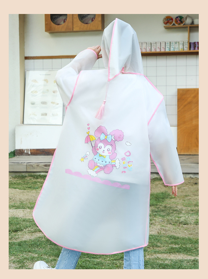 可爱卡通儿童雨衣长款连体儿童雨披旅游便携雨衣 户外上学EVA雨披详情14