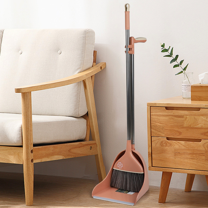 New broom and dustpan combination set, household broom, water scraper, bathroom non-stick hair sweeping broom pic 4