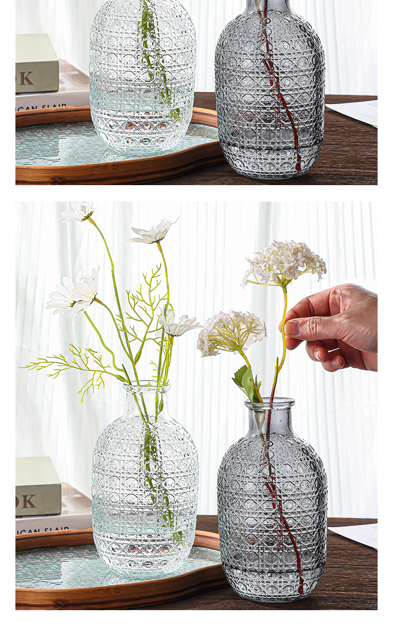 跨境新品 欧式风格 玻璃花瓶 ins风格 客厅桌面水养 插花瓶 创意装饰花瓶 水培摆设 其他分类详情12